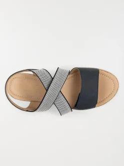 Sandale navy compensée femme (36-41)