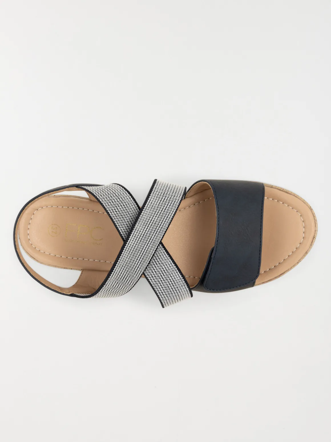Sandale navy compensée femme (36-41)