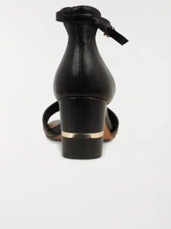 Sandale noire à talon femme (36-41)
