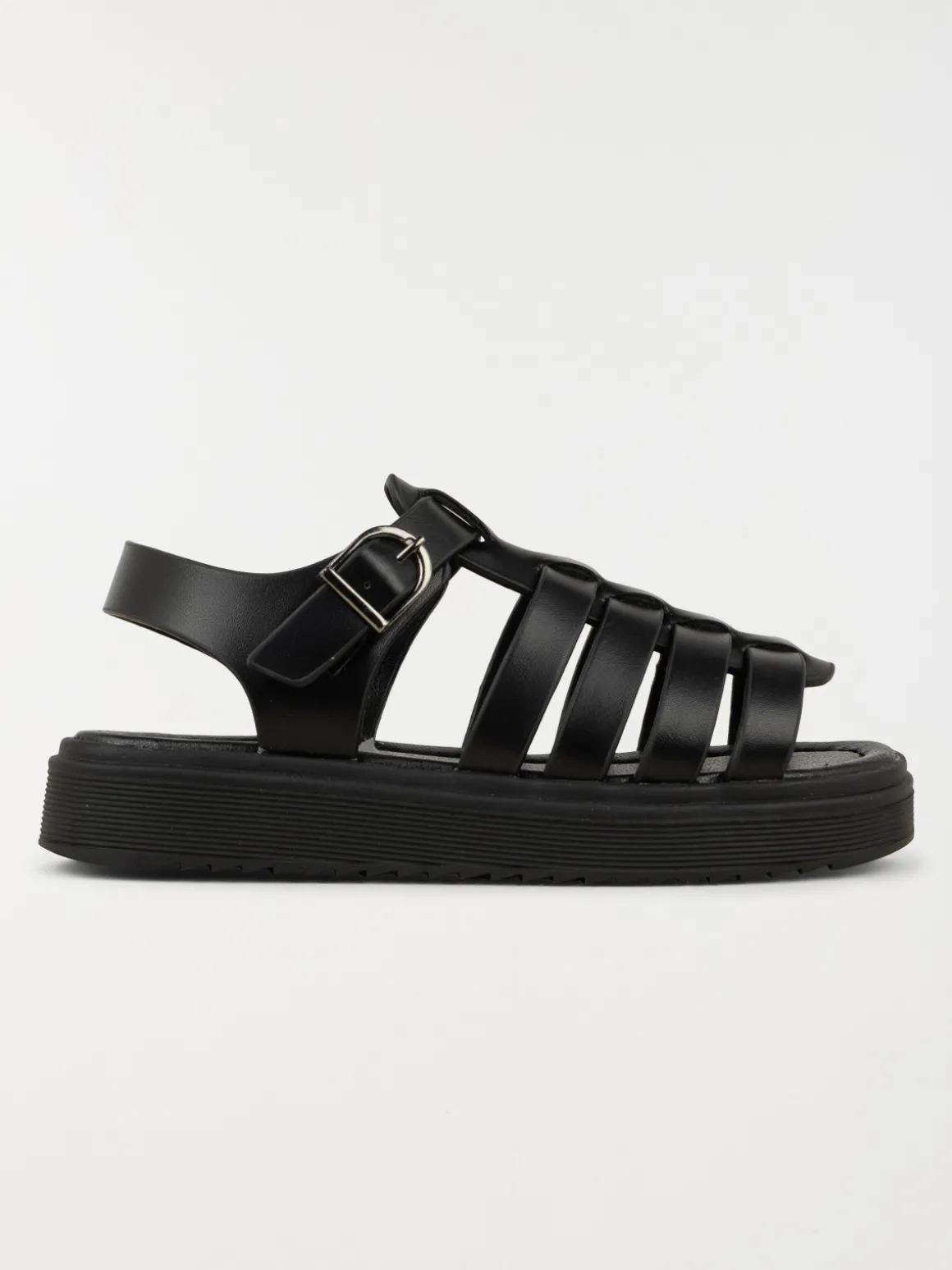 Sandale noire plateforme fille (31-36)