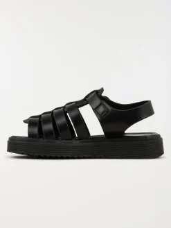 Sandale noire plateforme fille (31-36)