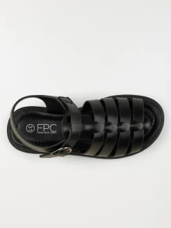 Sandale noire plateforme fille (31-36)