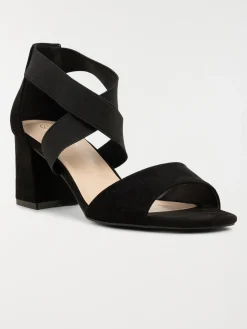 Sandale noire talon haut femmme (36-41)