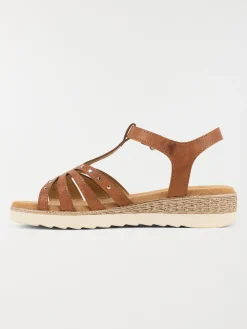Sandale plate marron femme (36-41)