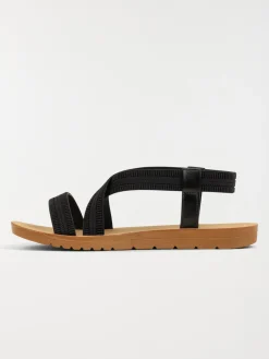 Sandale plate noire femme (36-41)