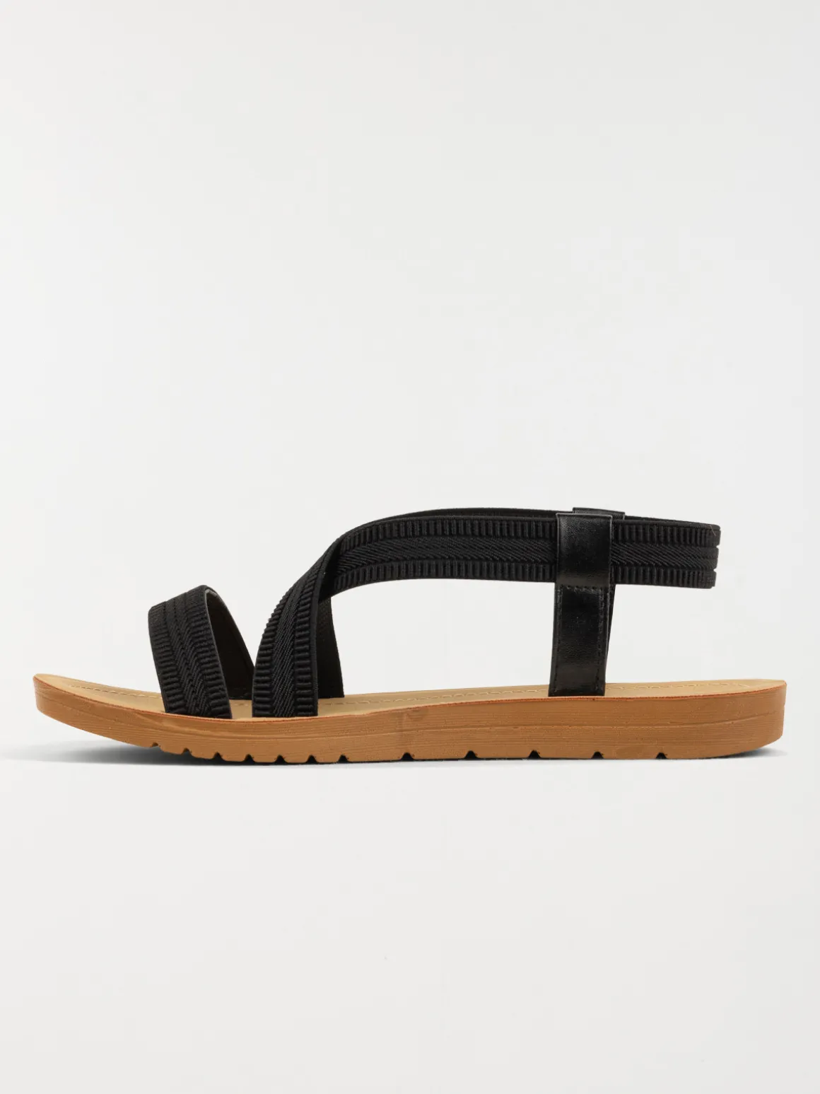 Sandale plate noire femme (36-41)