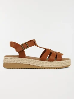 Sandale plateforme femme marron (36-41)