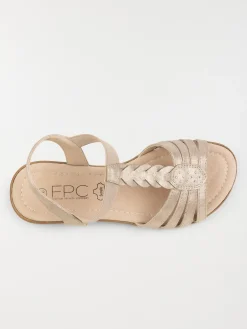Sandale plates argentées femme (36-41)
