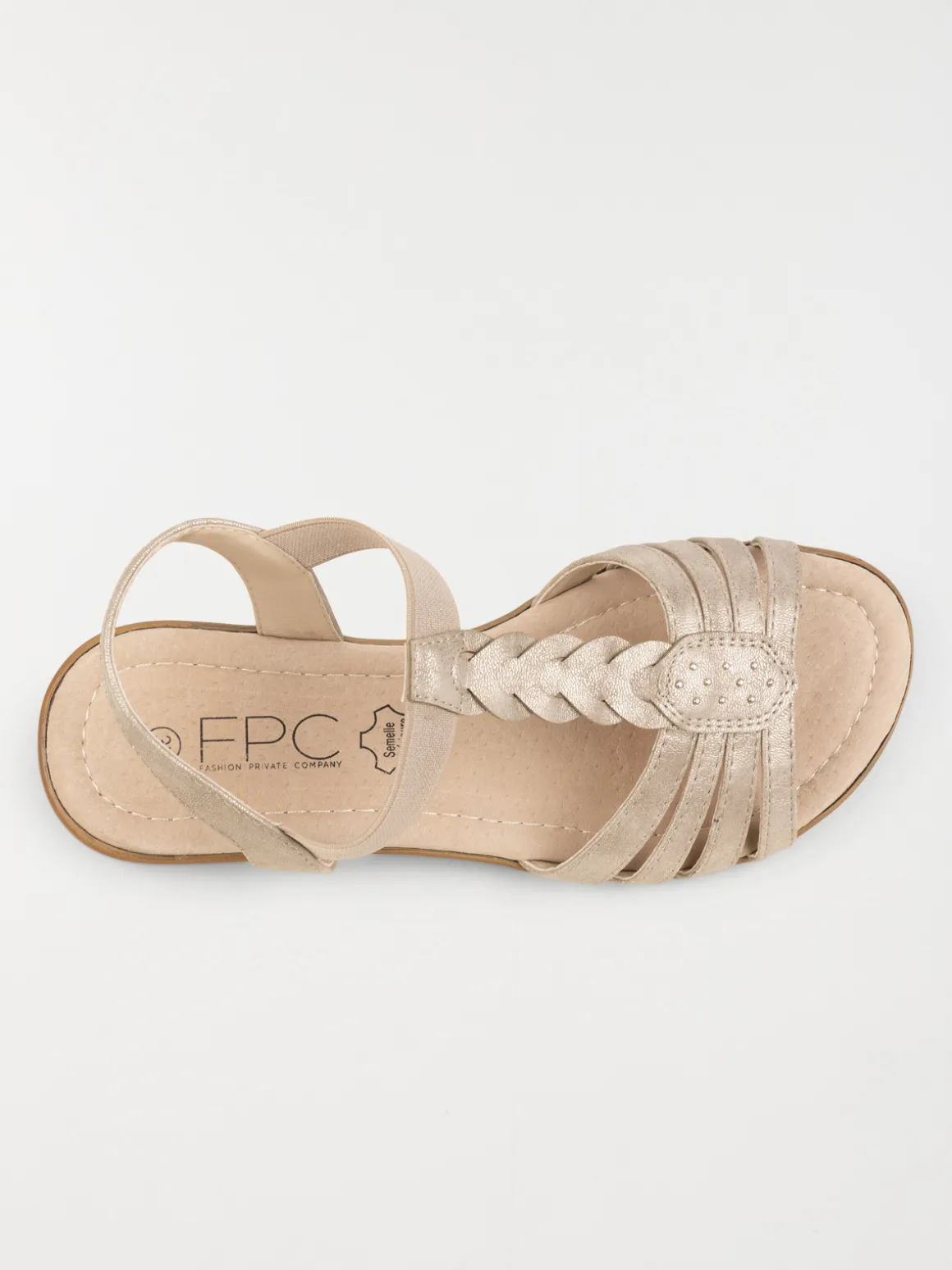 Sandale plates argentées femme (36-41)