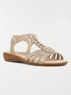 Sandale plates argentées femme (36-41)