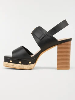 Sandale talon haut femme noir (36-41)