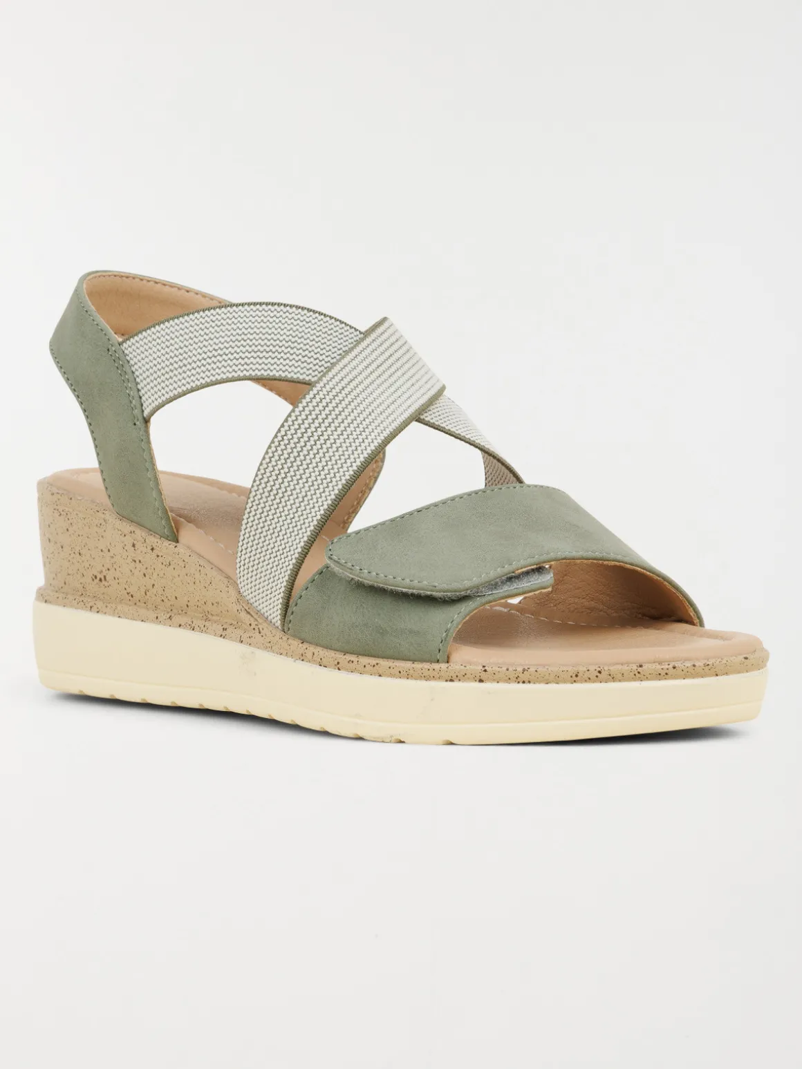 Sandale verte compensée femme (36-41)
