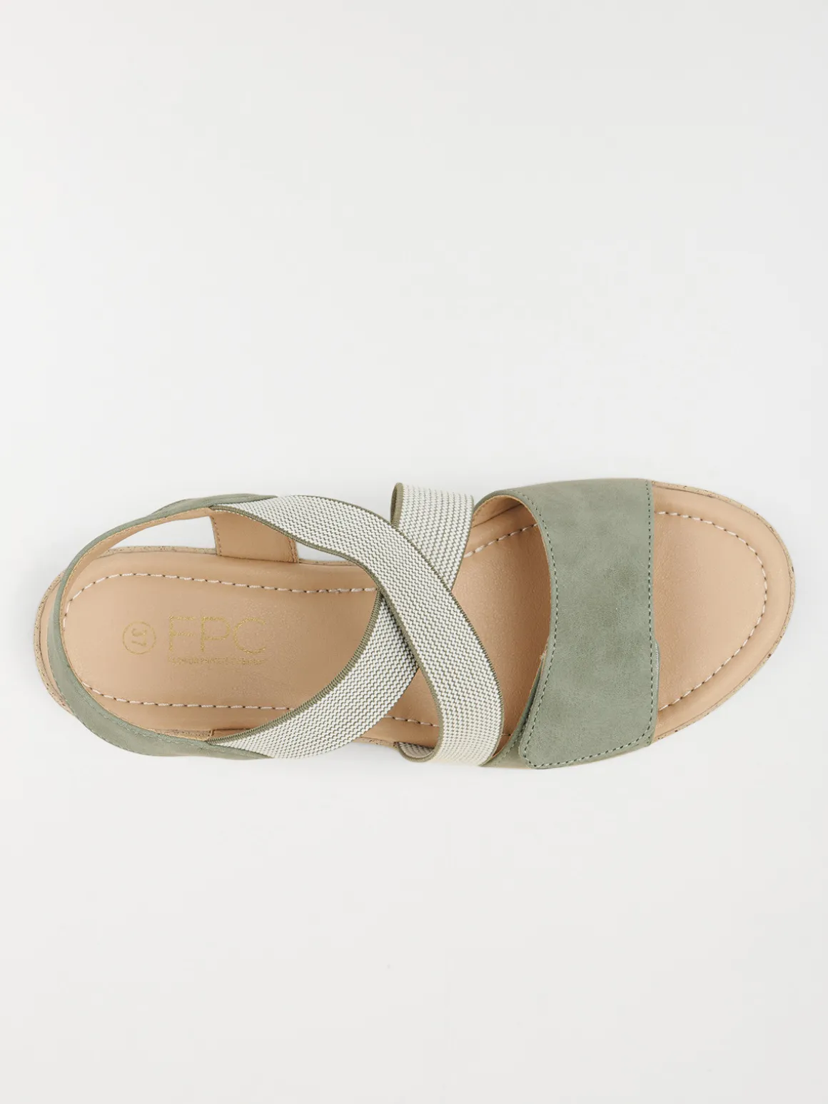 Sandale verte compensée femme (36-41)