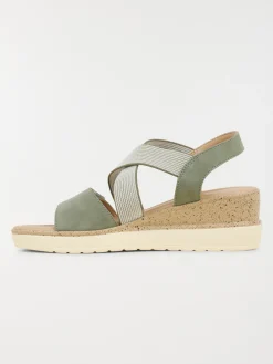 Sandale verte compensée femme (36-41)