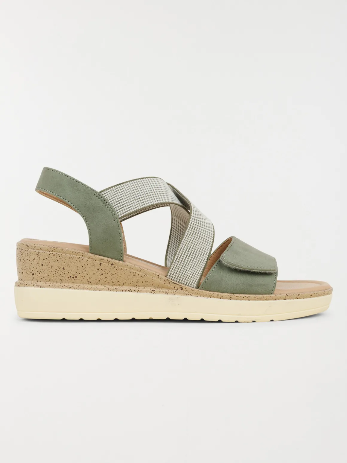 Sandale verte compensée femme (36-41)