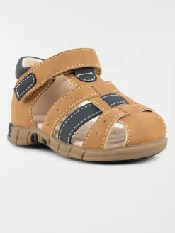 Sandales à scratchs camel garçon (20-23)