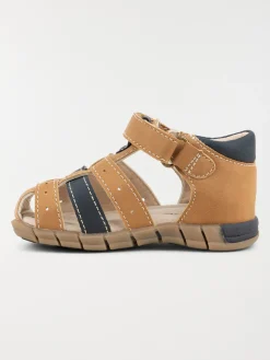 Sandales à scratchs camel garçon (20-23)