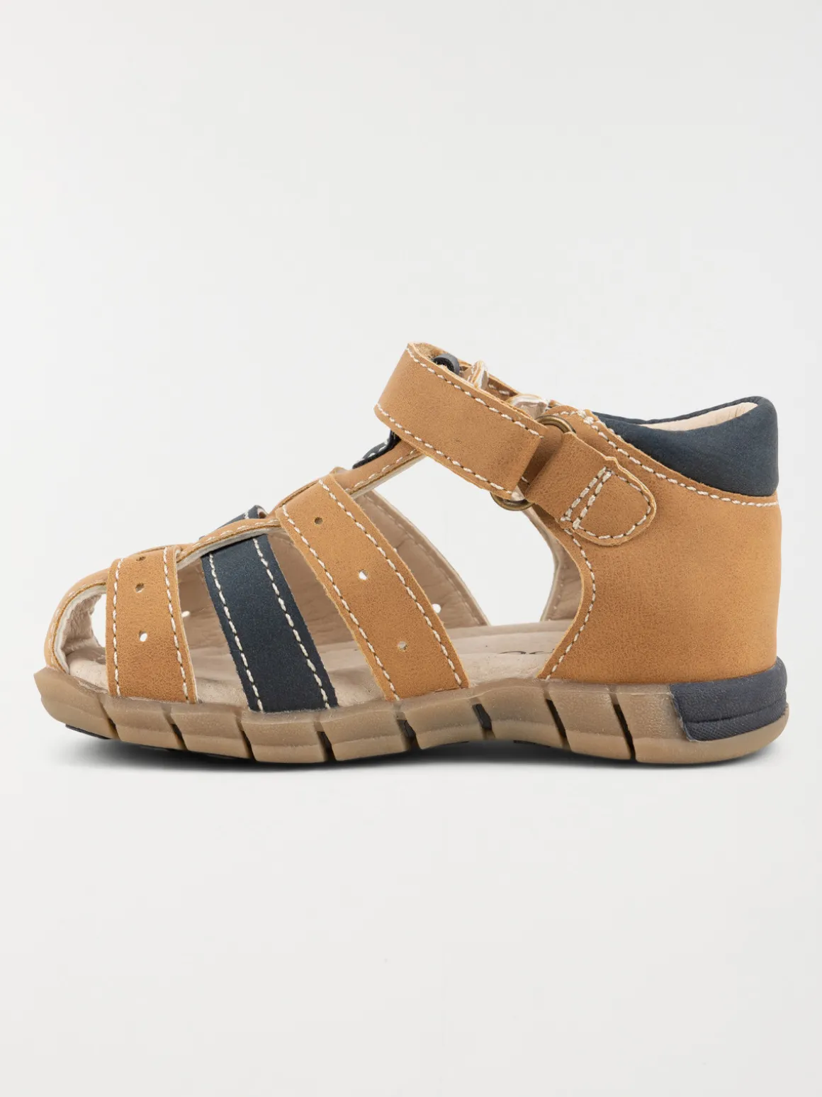 Sandales à scratchs camel garçon (20-23)
