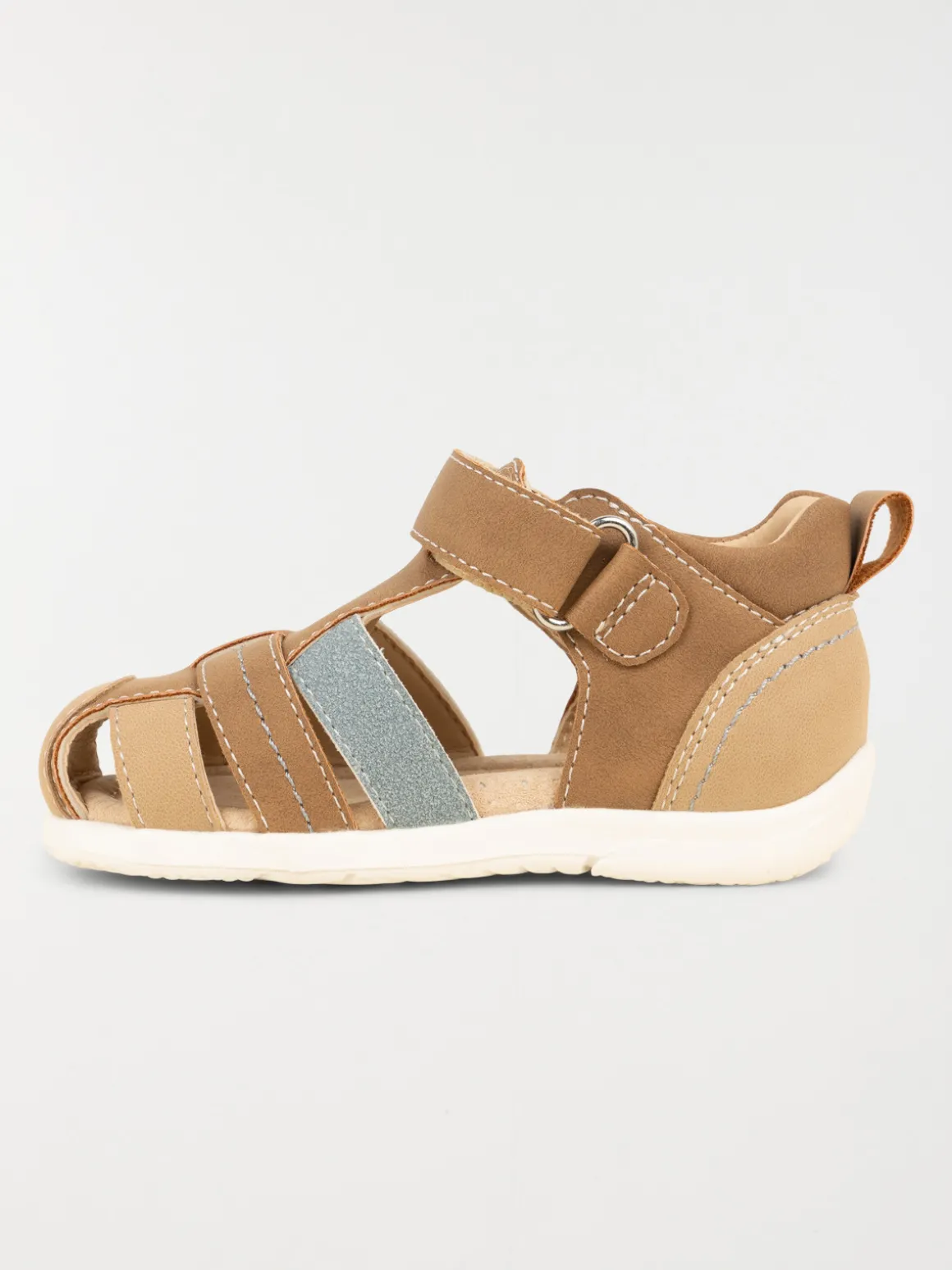 Sandales à scratchs camel garçon (18-23)