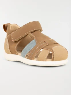 Sandales à scratchs camel garçon (18-23)