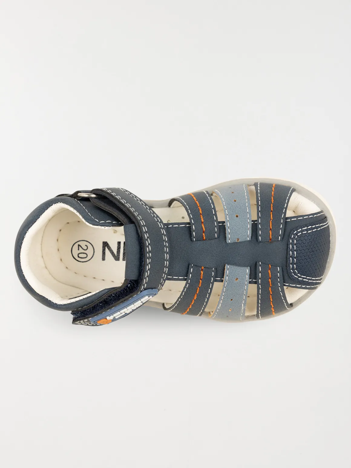 Sandales à scratchs navy garçon (20-23)
