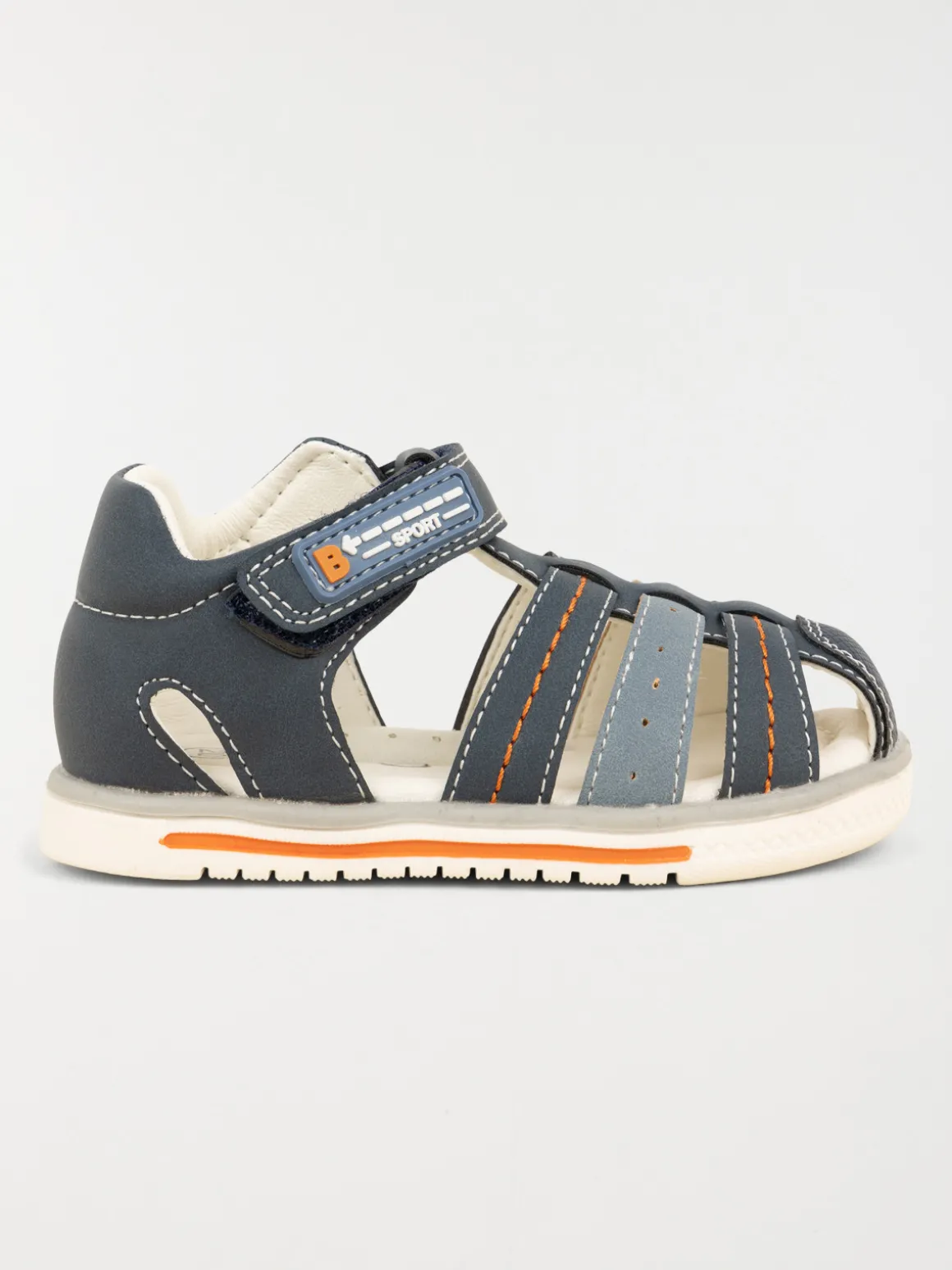 Sandales à scratchs navy garçon (20-23)