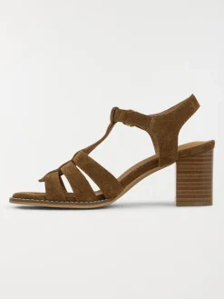 Sandales à talon camel femme (36-41)
