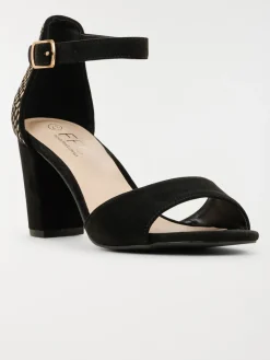 Sandales à talons femme noir (36-41)