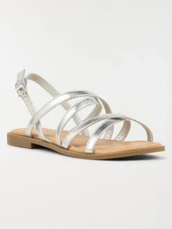 Sandales argentées fille (31-35)