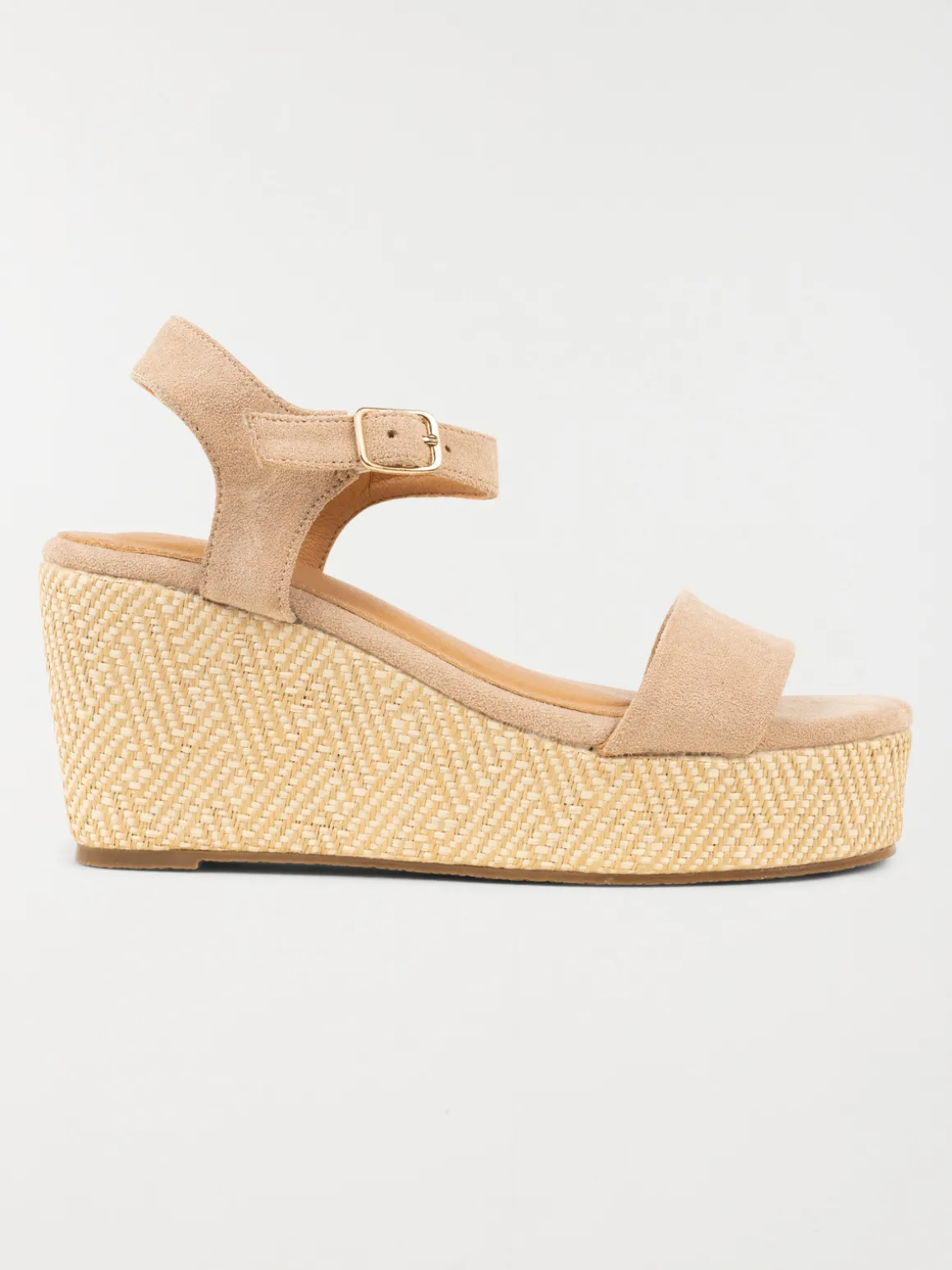 Sandales beige compensées femme (36-41)