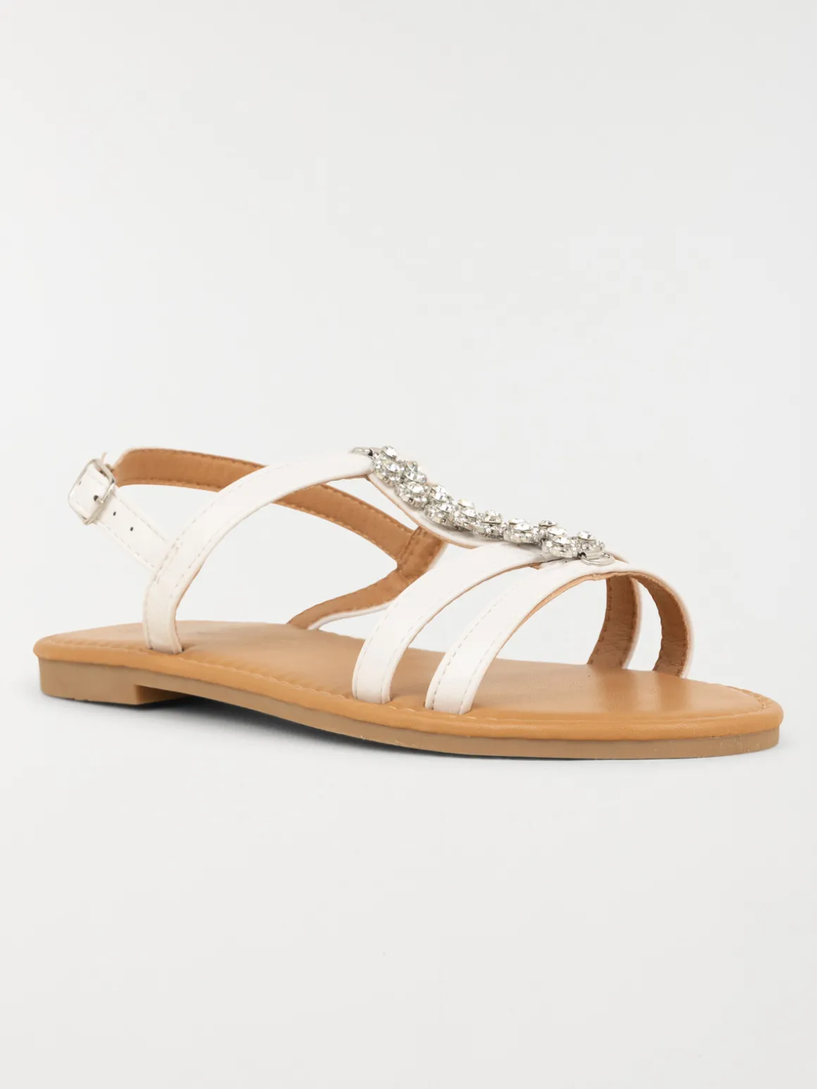 Sandales bijoux blanches femme (37-42)