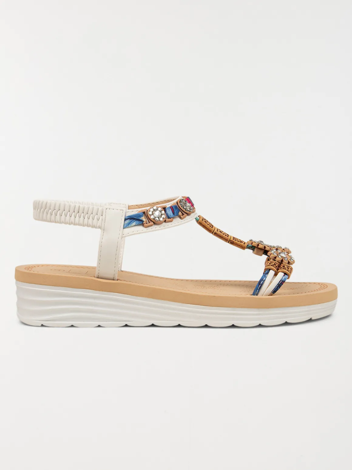 Sandales bijoux blanches femme (36-41)