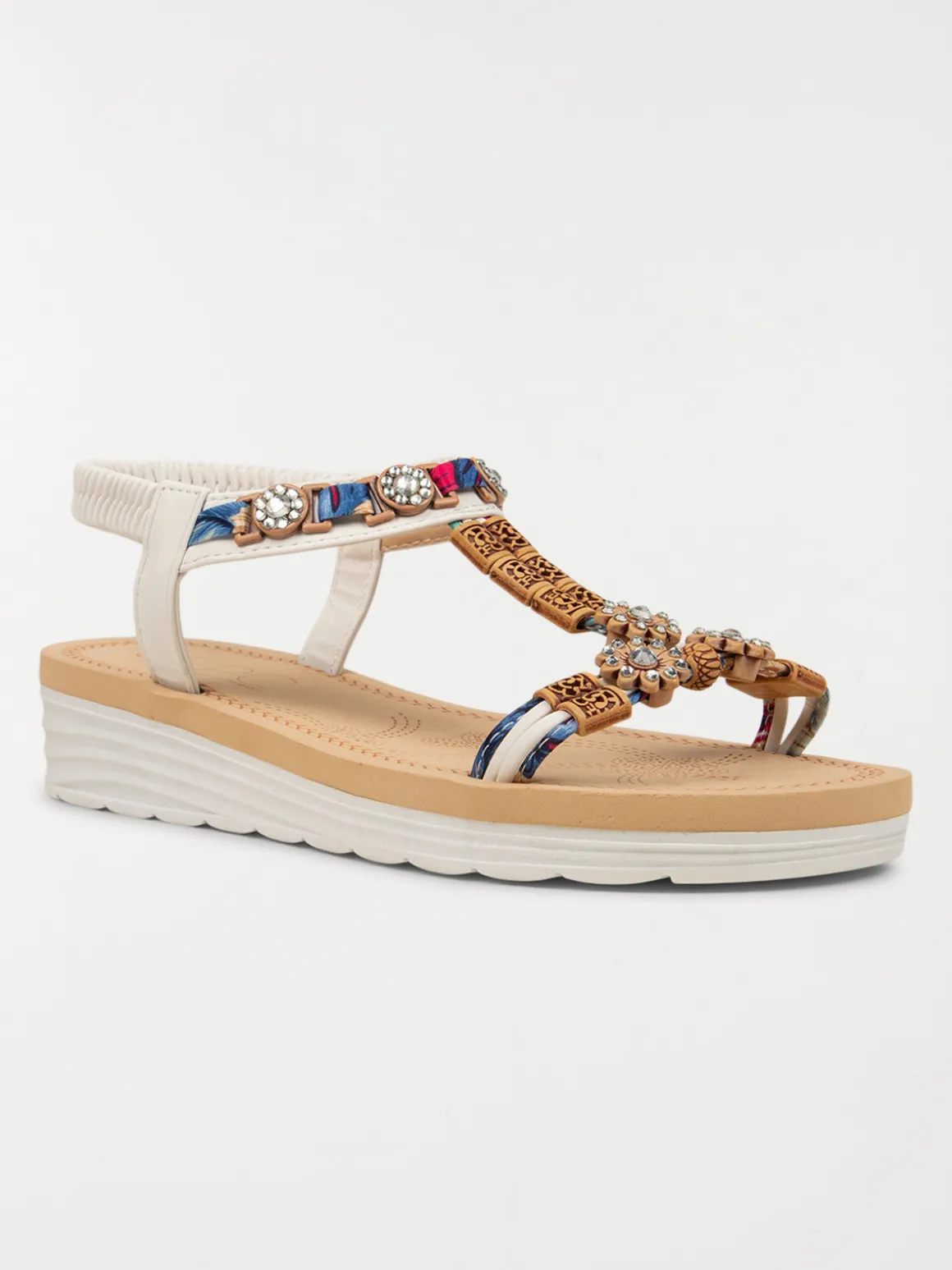 Sandales bijoux blanches femme (36-41)