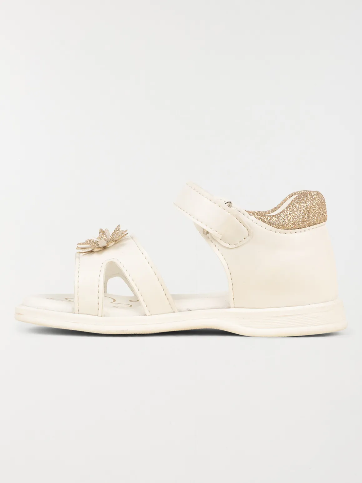 Sandales blanches fleurs fille (16-23)