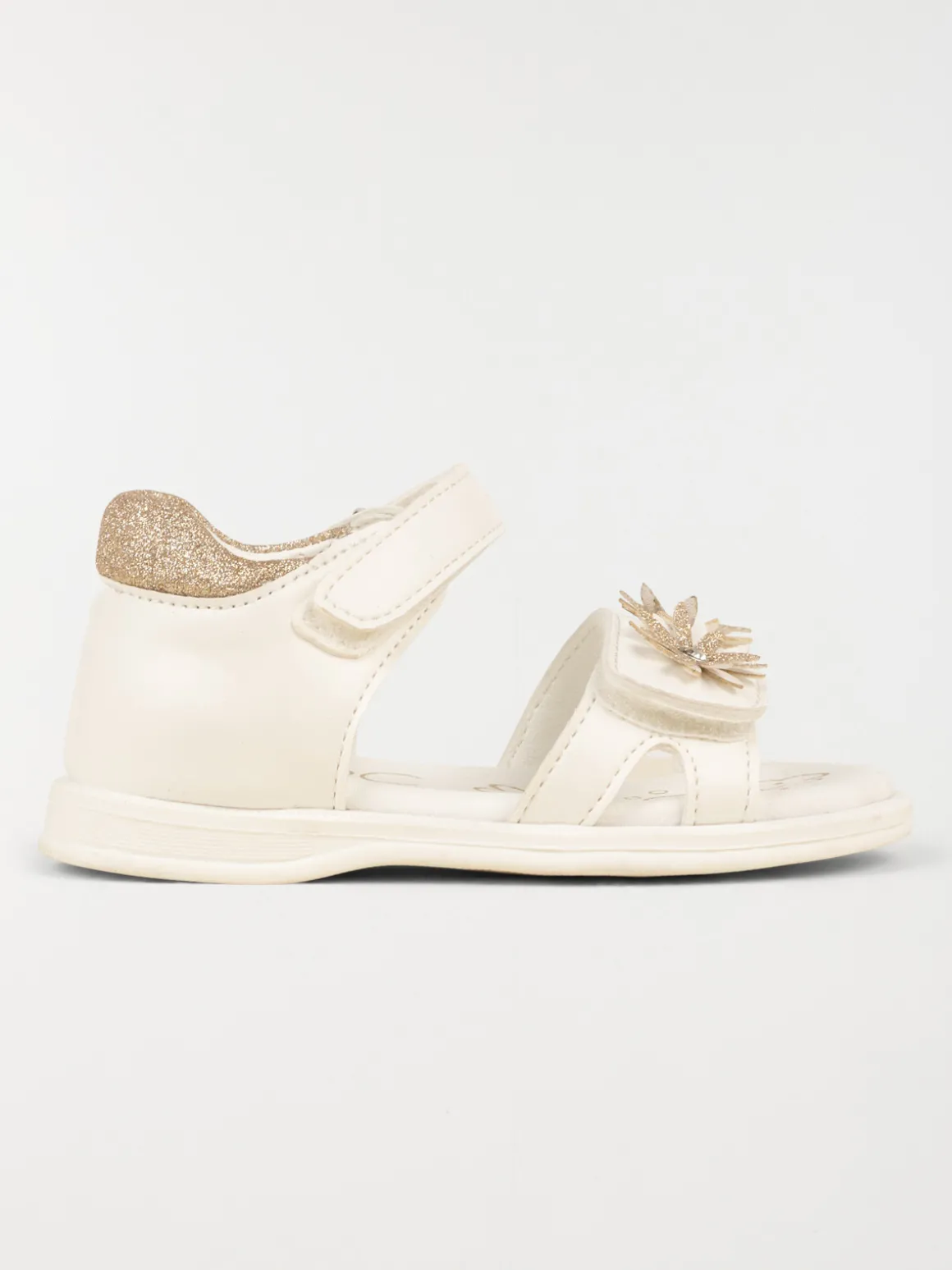 Sandales blanches fleurs fille (16-23)