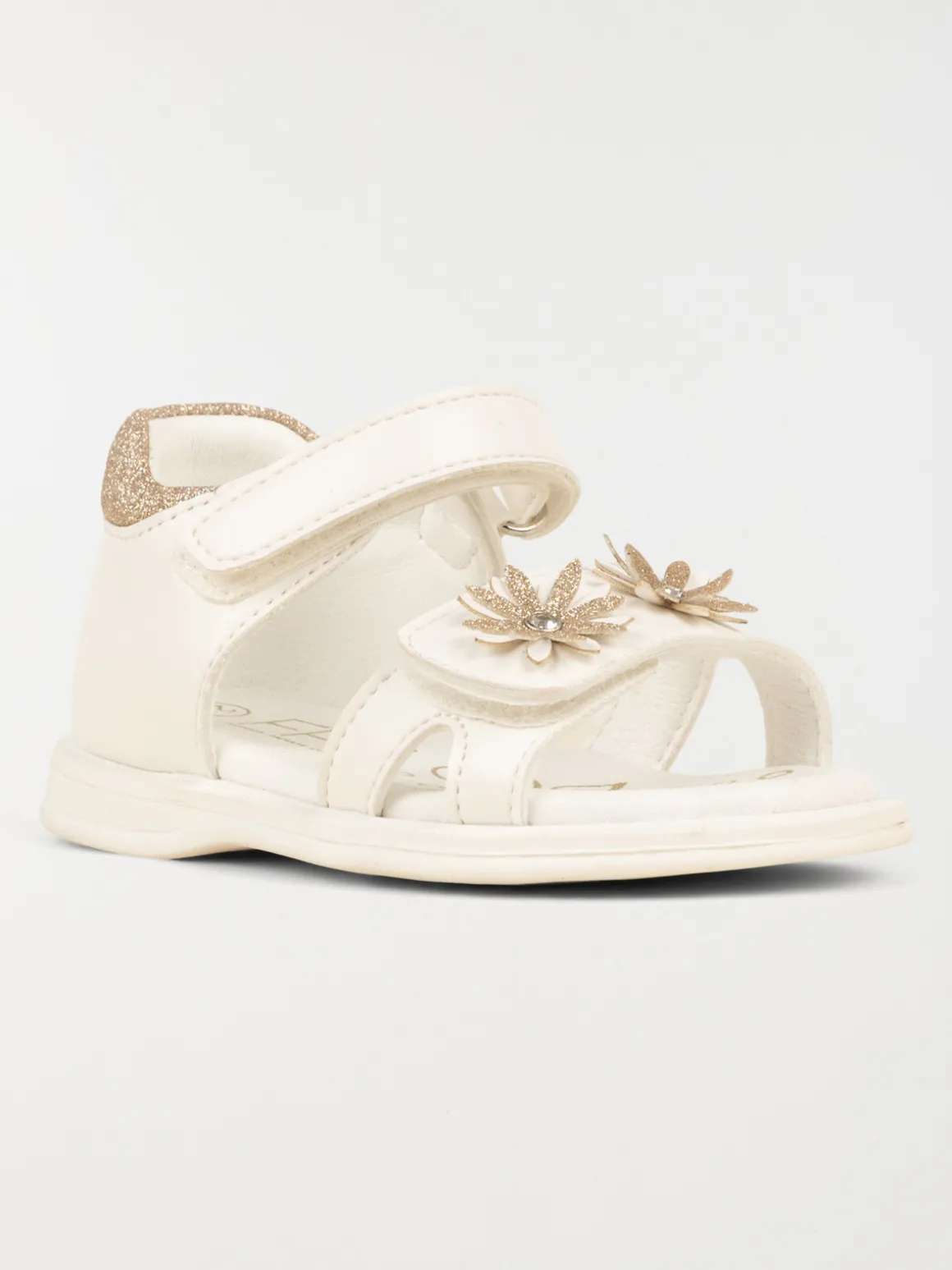 Sandales blanches fleurs fille (16-23)