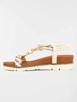 Sandales blanches perles femme (36-41)