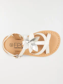 Sandales blanches plates fille (24-30)
