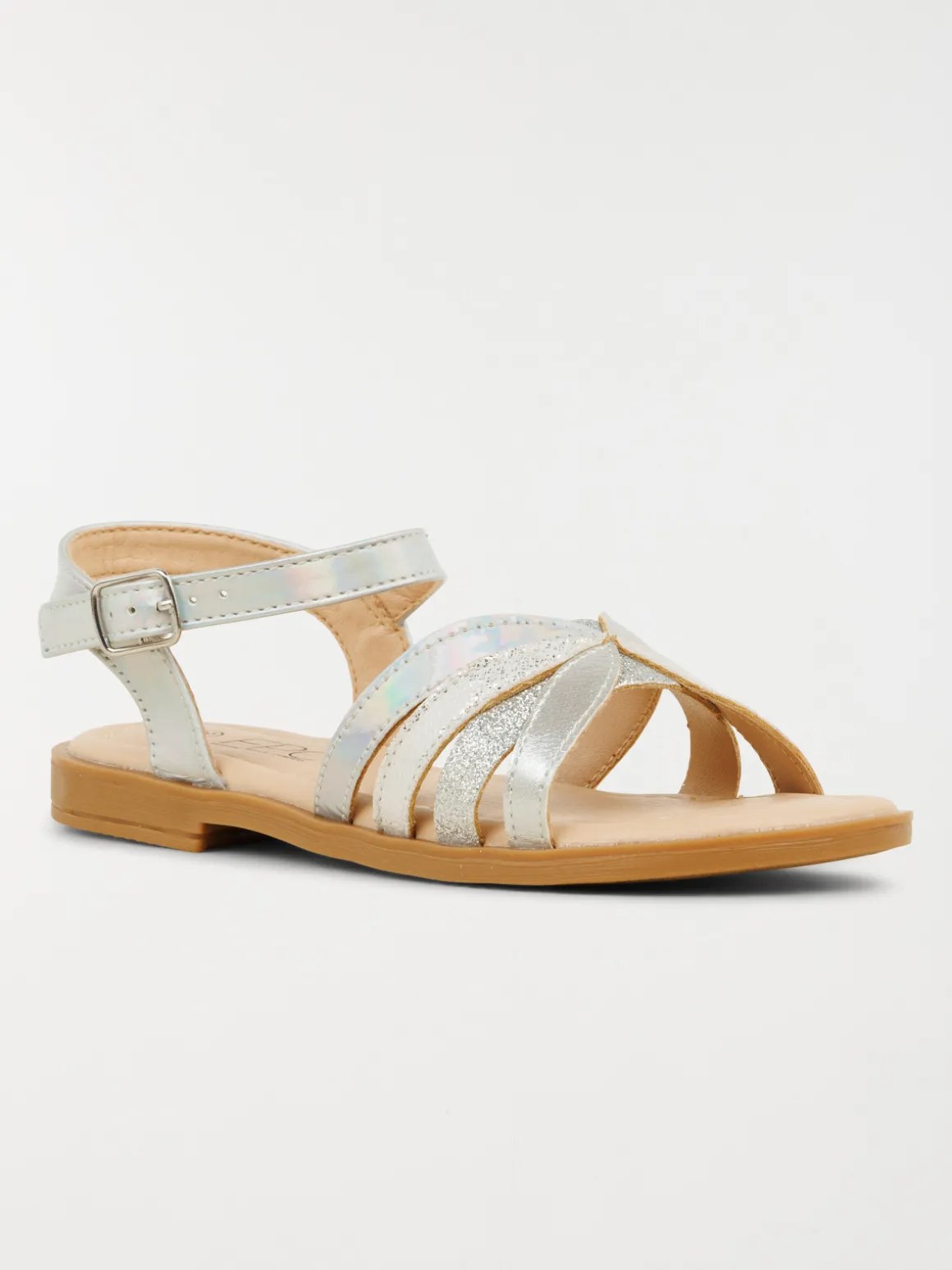 Sandales coloris argent fille (24-30)