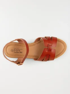 Sandales coloris camel femme (36-41)