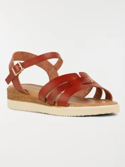 Sandales coloris camel femme (36-41)