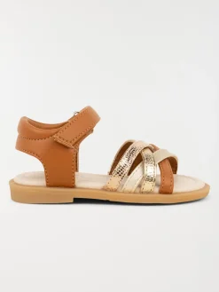 Sandales coloris camel fille (19-23)