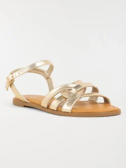 Sandales coloris doré femme (37-42)