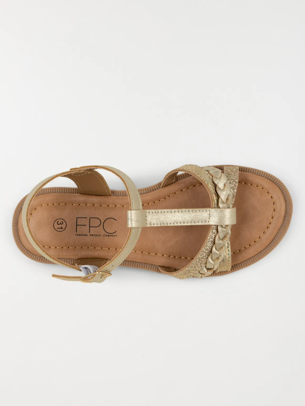 Sandales coloris doré fille (31-36)