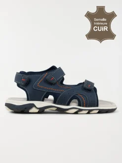 Sandales coloris marine garçon (24-30)