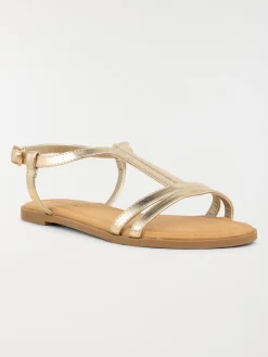 Sandales coloris or femme (37-42)