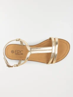 Sandales coloris or femme (37-42)