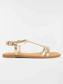Sandales coloris or femme (37-42)
