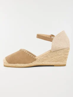 Sandales compensées beige femme (36-41)