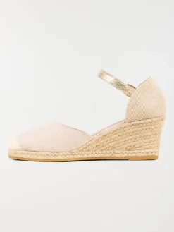 Sandales compensées beige femme (36-41)